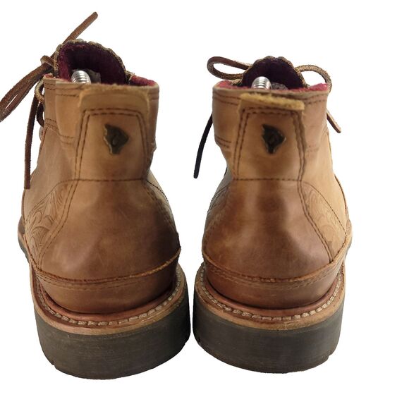 OluKai Mauna Iki leather Chukka boots US 9.5 distressed brown Ankle Wool Lined main image 8